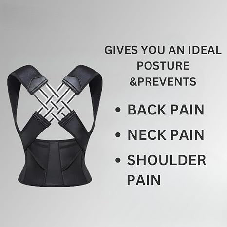Posture Corrector Free Size Designed to provide exceptional Back Straight And Shoulder Support Belt