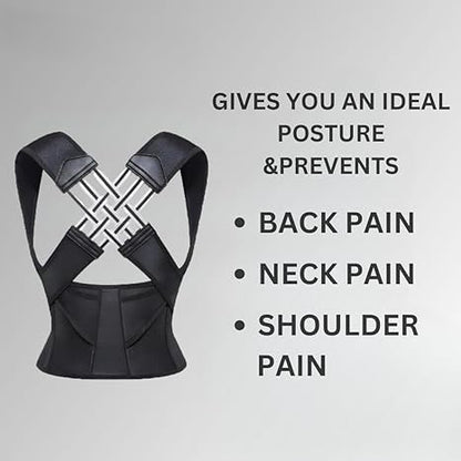 Posture Corrector Free Size Designed to provide exceptional Back Straight And Shoulder Support Belt
